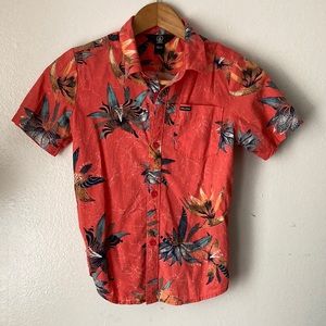 Boys Volcom Peachy Orange Aloha Shirt